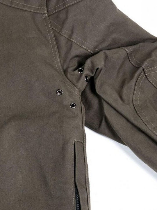 Unit Garage Winter Herren Motorradjacke Wasserdicht Grün