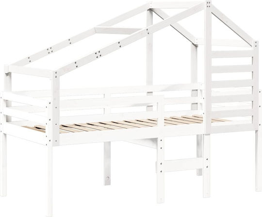 Bettgestell Bett Weiß 198x97x113cm