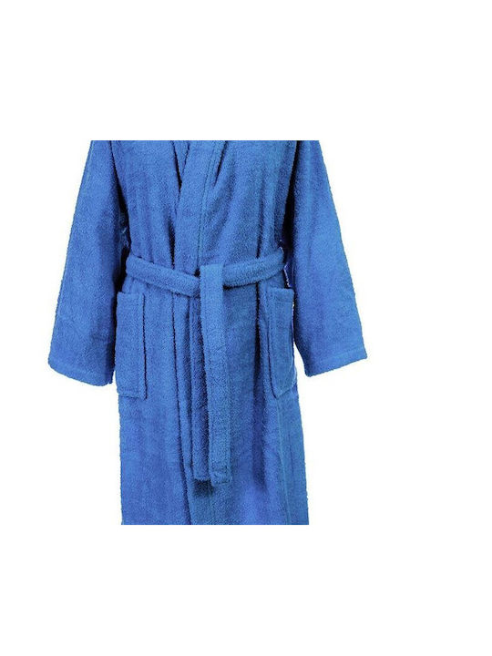 Dimcol 3010 Bathrobe with Hood Blue 420gr/m²