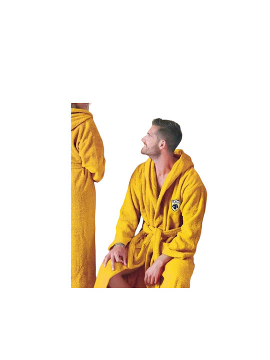 Palamaiki AEK Bathrobe with Hood Yellow 420gr/m²