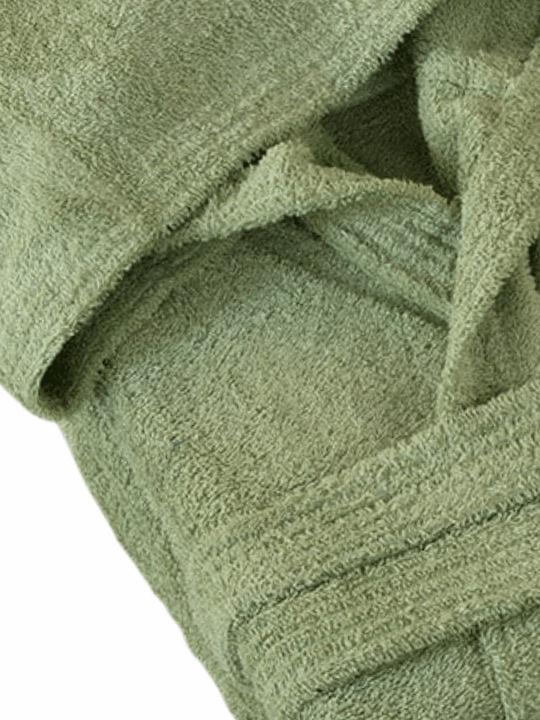 Kocoon Molle Bademantel mit Kapuze Light Green 380gr/m²