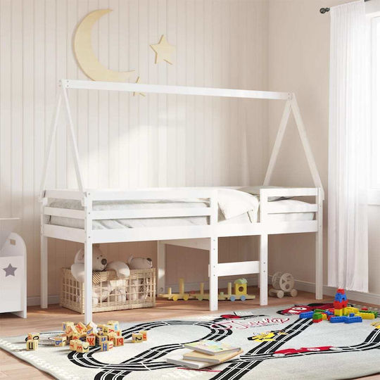 Bettgestell Bett Weiß 199x95.5x88cm