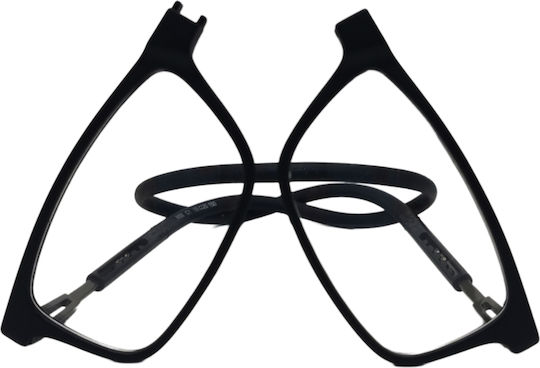 Chris Nimor Metal Eyeglass Frame Black 606-C1