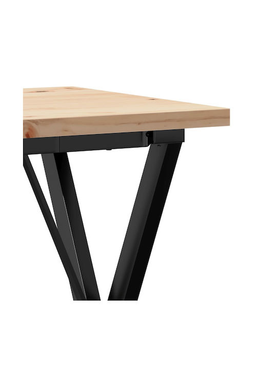 Round Table Dining Room from Solid Wood & Metal Coffee 50x50x75.5cm