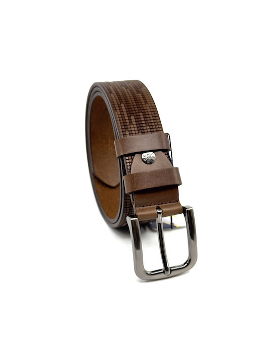 Legend Accessories Men's Leather Wide Belt Brown