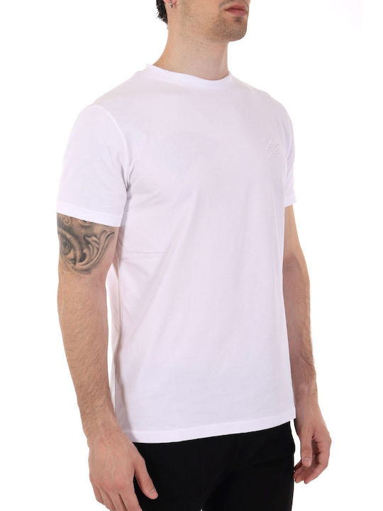 Karl Lagerfeld T-shirt Bărbătesc cu Mânecă Scurtă White