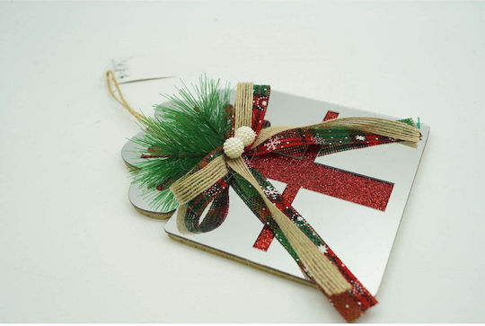 Hängendes Ornament Geschenk Weiß 15x14cm