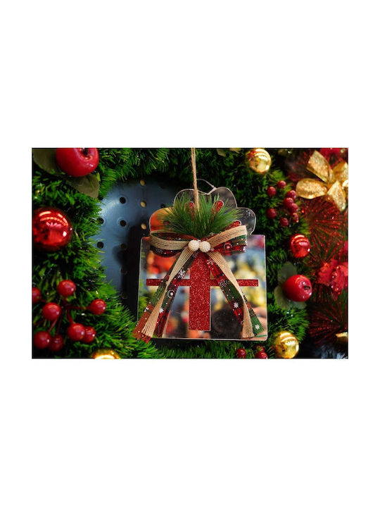 Ornament suspendat Cadou Alb 15x14buc