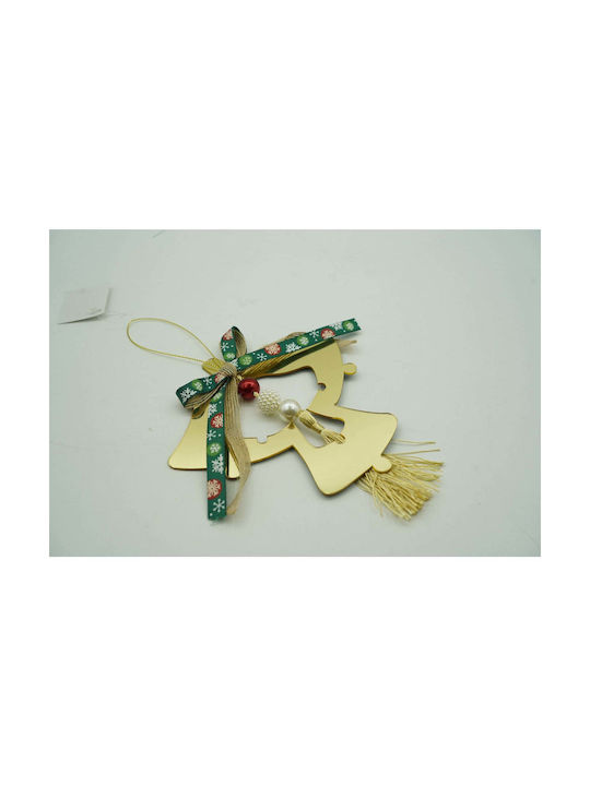 Hanging Bell Ornament Gold 26x14cm