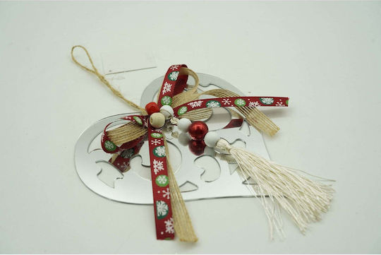 Hängendes Herz Ornament Weiß 26x14cm