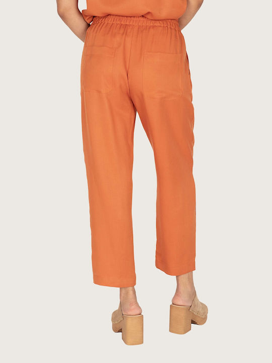 Innocent Women's Fabric Trousers Orange