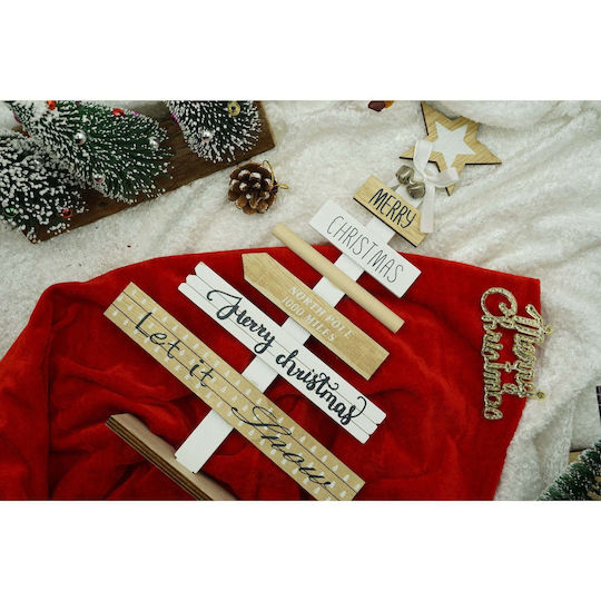 Christmas Decorative Wood Tree 36cm White