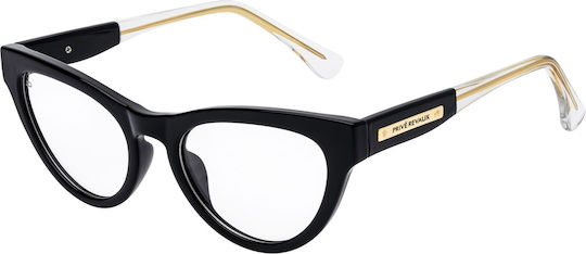Venus Femei Plastic Rame Ochelari Ochi de pisică Negru 807