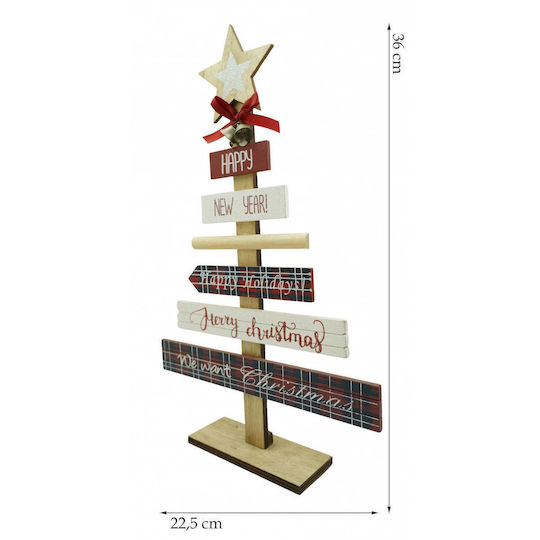 Decorațiune de Crăciun Lemn Braduleț 36cm.