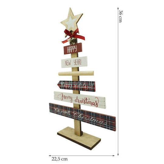 Decorațiune de Crăciun Lemn Braduleț 36cm.