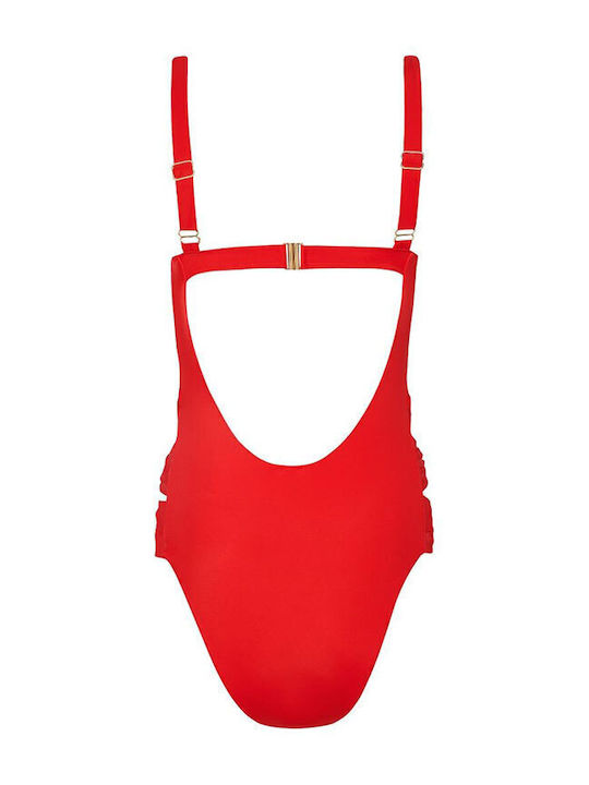 Solids Badeanzug Red