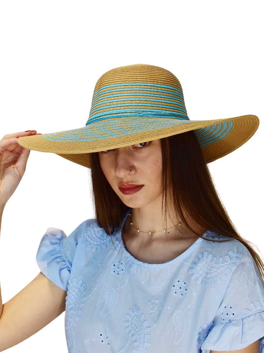 Hatpoint Γυναικείο Ψάθινο Καπέλο Μπλε