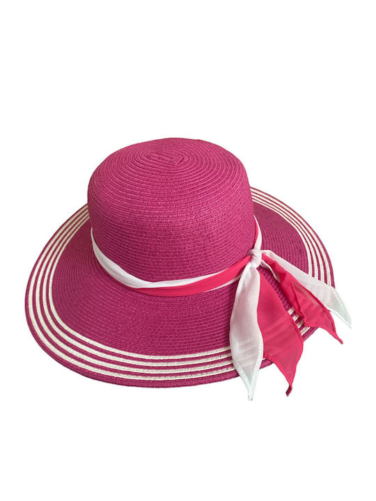 Hatpoint Wicker Women's Hat Fuchsia