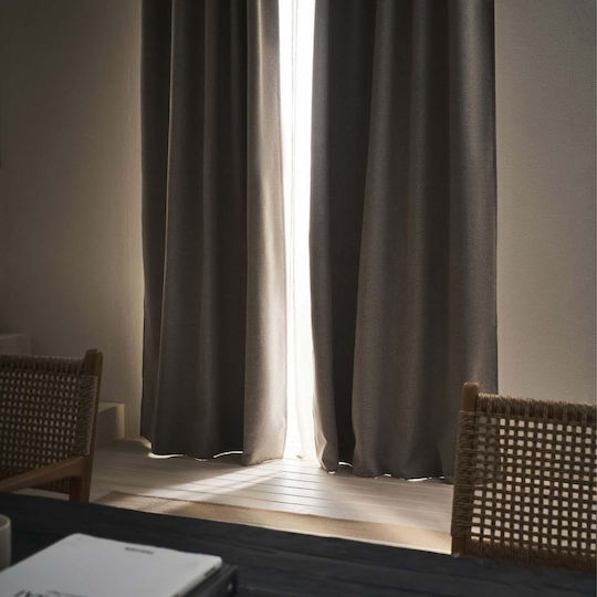 Gofis Home Nap 129 Συσκότισης με Τρέσα Μπεζ 155x280εκ.
