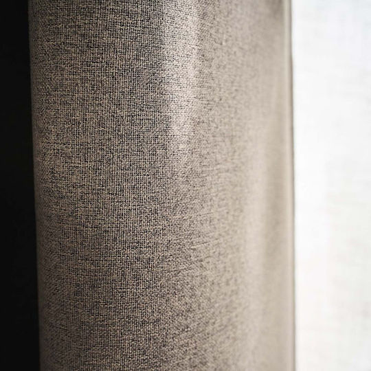 Gofis Home Curtain Blackout with Pencil Pleat Nap 129 Beige 2004129470230 155x280cm
