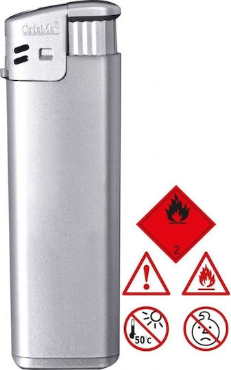 Macma Werbeatrikel Feuerzeug Flamme in Grau Farbe 6 Stück