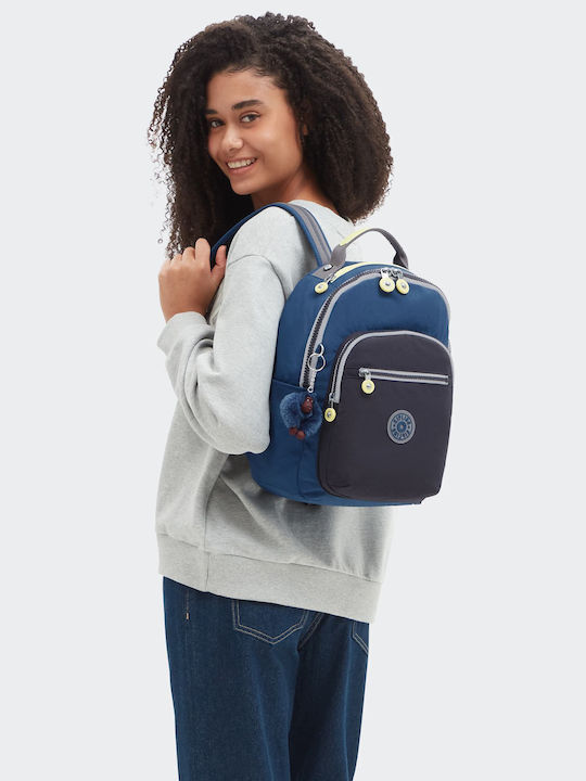 Kipling Seoul School Bag Backpack Junior High-High School Blue 14Liters