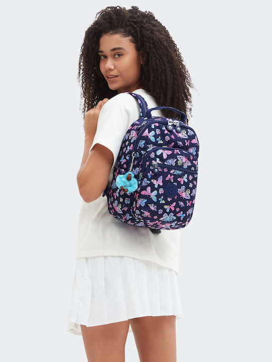 Kipling Seoul School Bag Backpack Junior High-High School Multicolour 14Liters