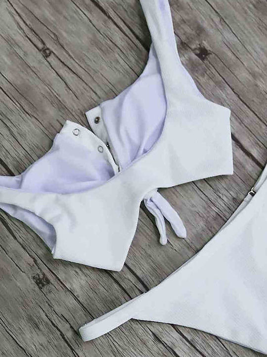 Set Bikini Μπουστάκι με Ενίσχυση Λευκό