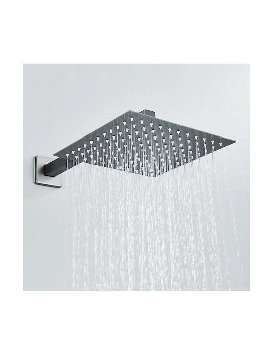 Naron CZ4034 Built-in Mixer, Spout, Hand Shower & Shower Head Set for Shower 3 Exits Gray
