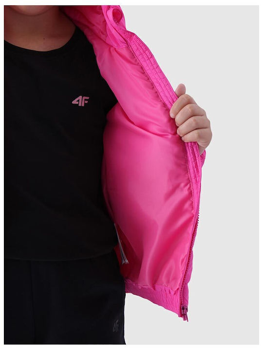 Kinder Steppjacke mit Kapuze Rosa