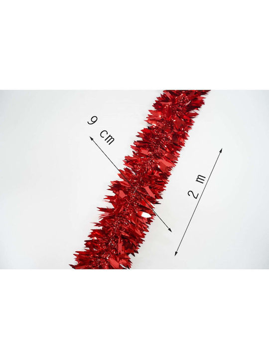 Crăciun Ghirlande Plastică Roșu 200x6.5cm 1buc