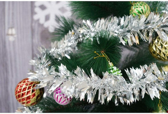 Crăciun Ghirlande Plastică Argintiu 200x6.5cm 1buc