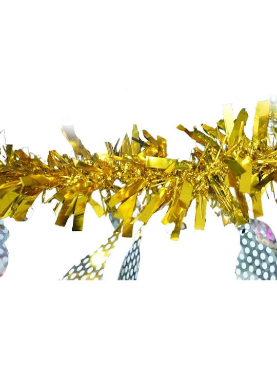 Crăciun Ghirlande Plastică Auriu 200x9cm 1buc