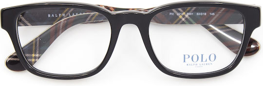 Ralph Lauren Plastic Eyeglass Frame Black PH 2214 5001
