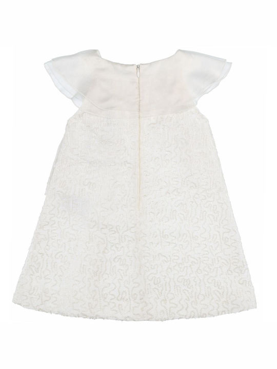 Abel And Lula Dress Linen Dress With Sequins 05007-002 Ecru Girl