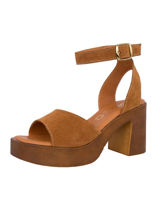 Leather Sandals Anatomic Tabac Brown