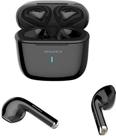 Awei T26 Earbud Bluetooth Handsfree Ακουστικά με Θήκη Φόρτισης Μαύρα