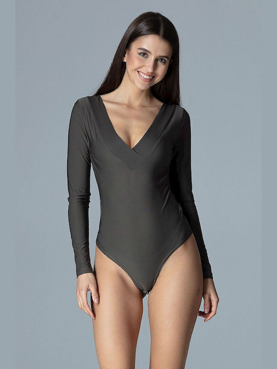 Figl Bodysuit pentru femei Negru