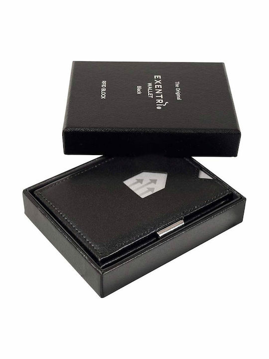 Leather Men's Wallet Cards with RFID Black
