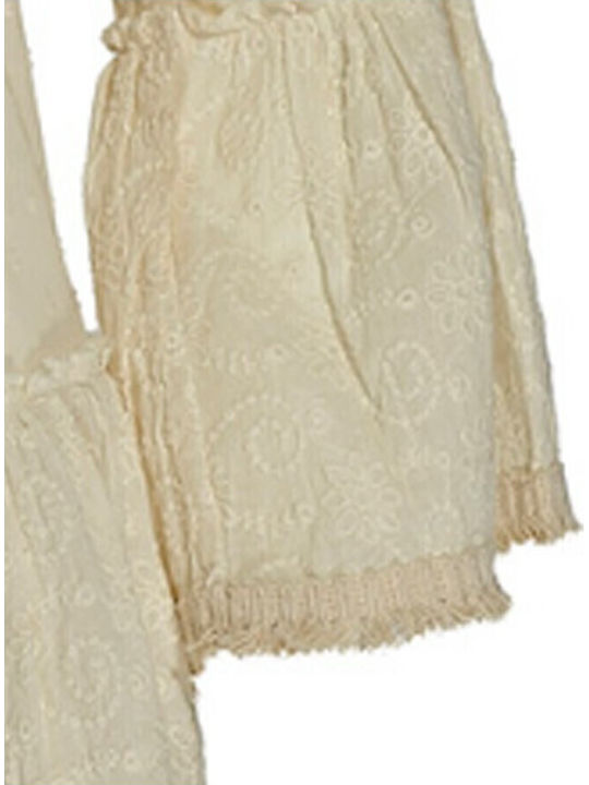 Ble Resort Collection Γυναικείο Κοντό Φόρεμα Παραλίας Λευκό