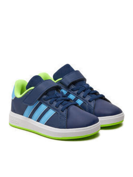 Grand Court 2.0 K Παιδικά Sneakers με Σκρατς Navy Μπλε