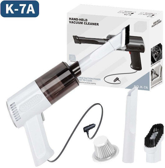 Σκουπάκι Αυτοκινήτου με Καλώδιο Αναπτήρα 12V 120W Λευκό