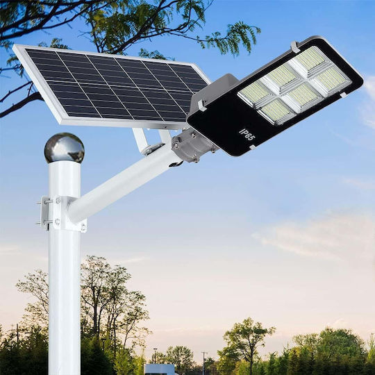 Lampă Solară Stradală 12W 7200lm Alb Rece 6500K cu Senzor de Mișcare și Telecomandă IP65 38.6cmx13.3cmx6.5cmcm