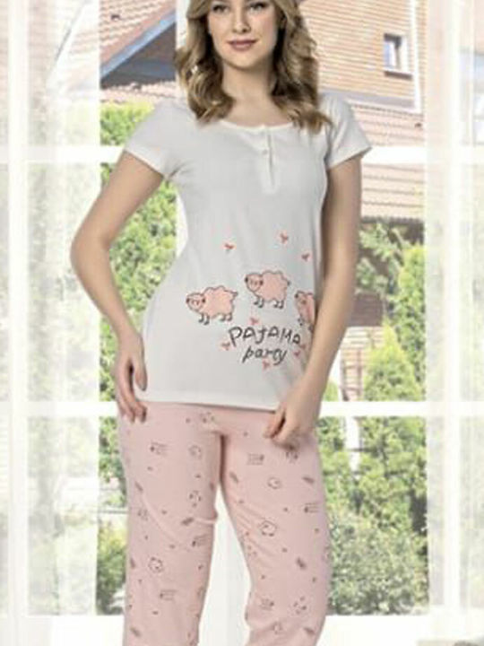 13665 VIOLET WOMEN'S PYJAMA SET CAPRI GREY