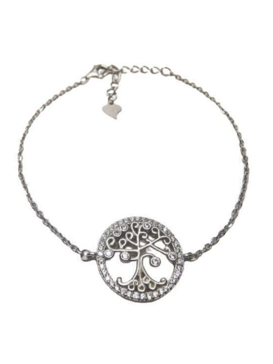 925 Silver Bracelet Tree In Circle