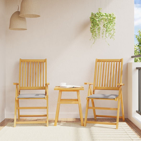 vidaXL Garden Chair Cushions Outdoor Gray 4 Pieces 45x45cm