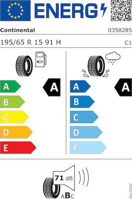 Continental Ecocontact 6 195/55R16 91H Summer Tyre for Vehicle