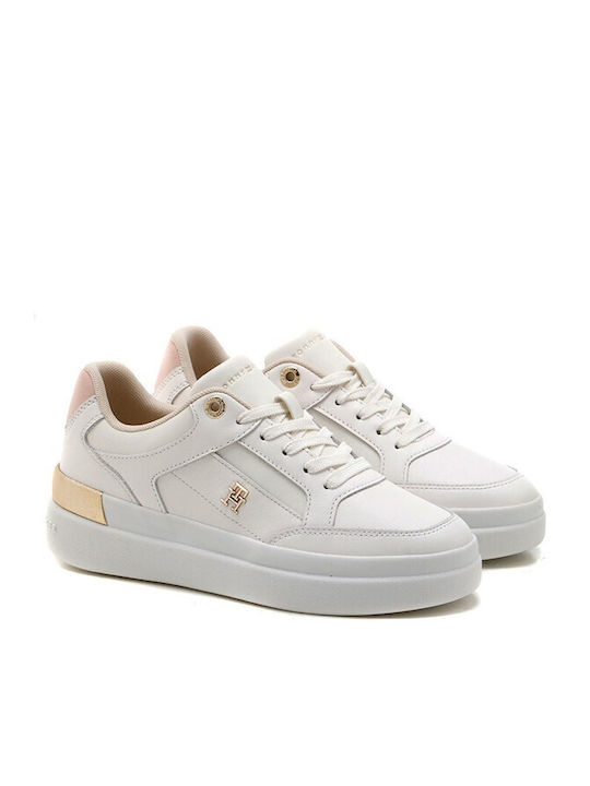 Tommy Hilfiger Lux Hardware Court Femei Sneakers Alb