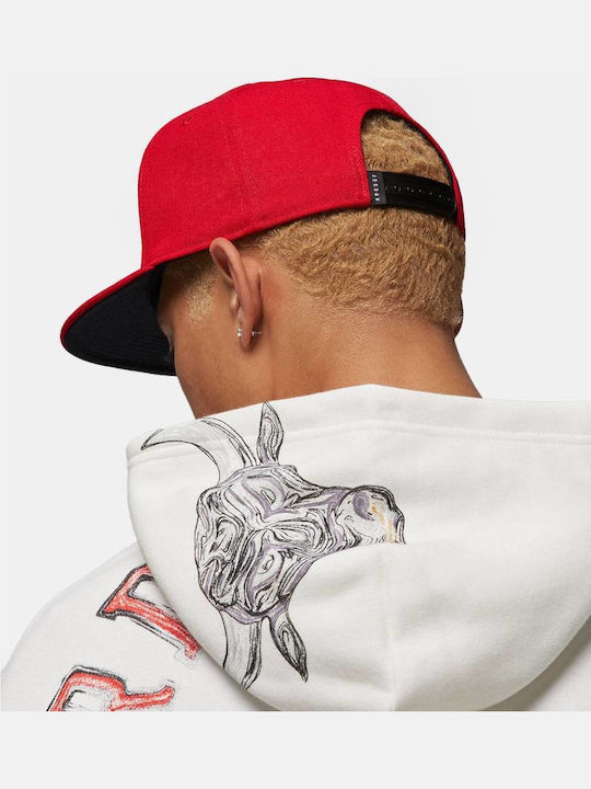Jumpman Pro Cap Jockey με Ίσιο Γείσο Κόκκινο