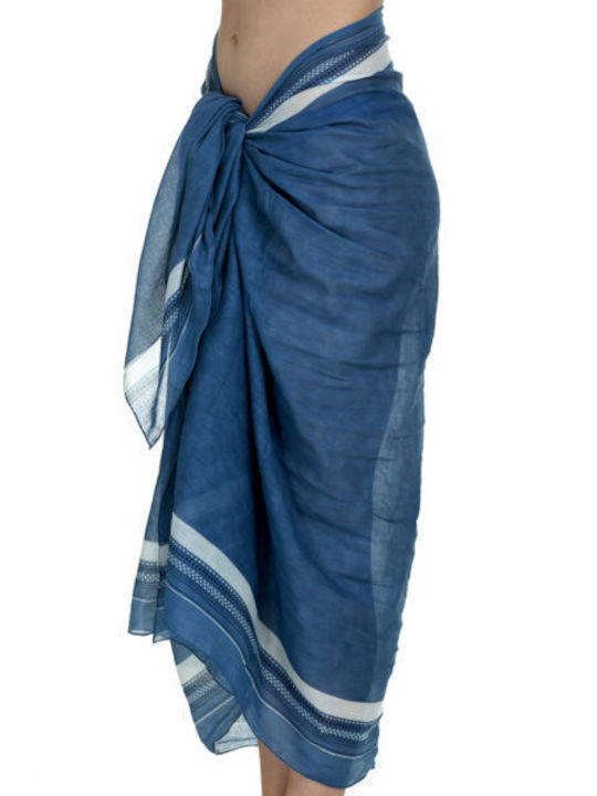 Miandmi Women's Beach Pareo – Blue Shades Scarf One Size